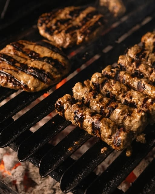 Κεμπάπ και μπιφτέκια στη σχάρα